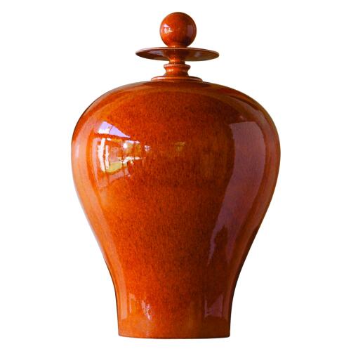 Happy Temple Jar-Orange